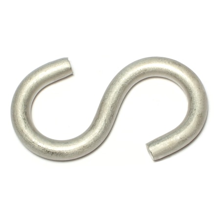 Midwest Fastener 5/16" x 7/8" x 3" 18-8 Stainless Steel Large Wire S Hooks 4PK 65132